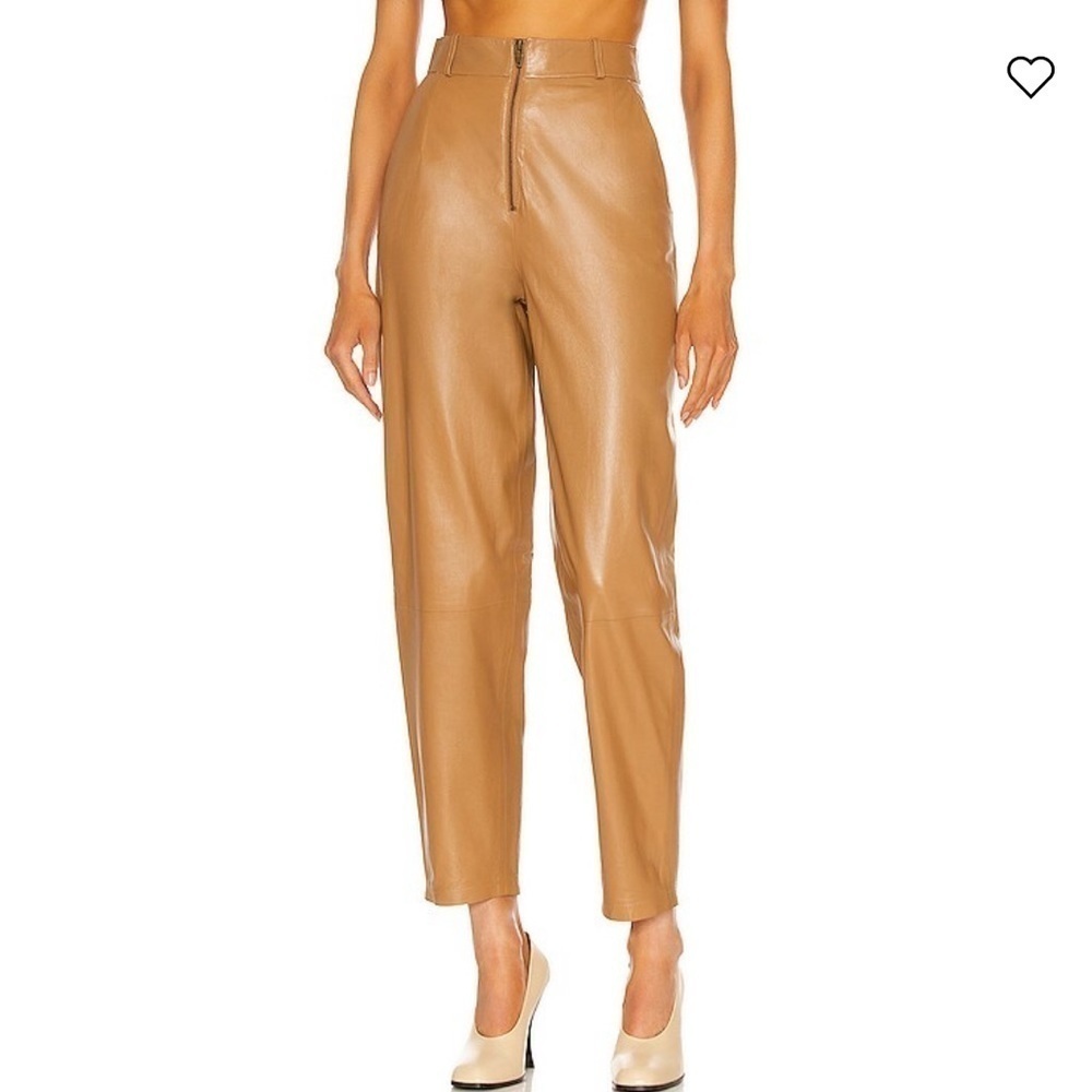 ZEYNEP ARCAY Cool Leather Pant Color: Biscuit
